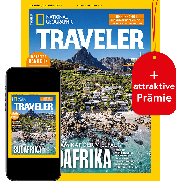 NATIONAL GEOGRAPHIC TRAVELER Vorteilsabo &bdquo;Plus&ldquo; mit Pr&auml;mie